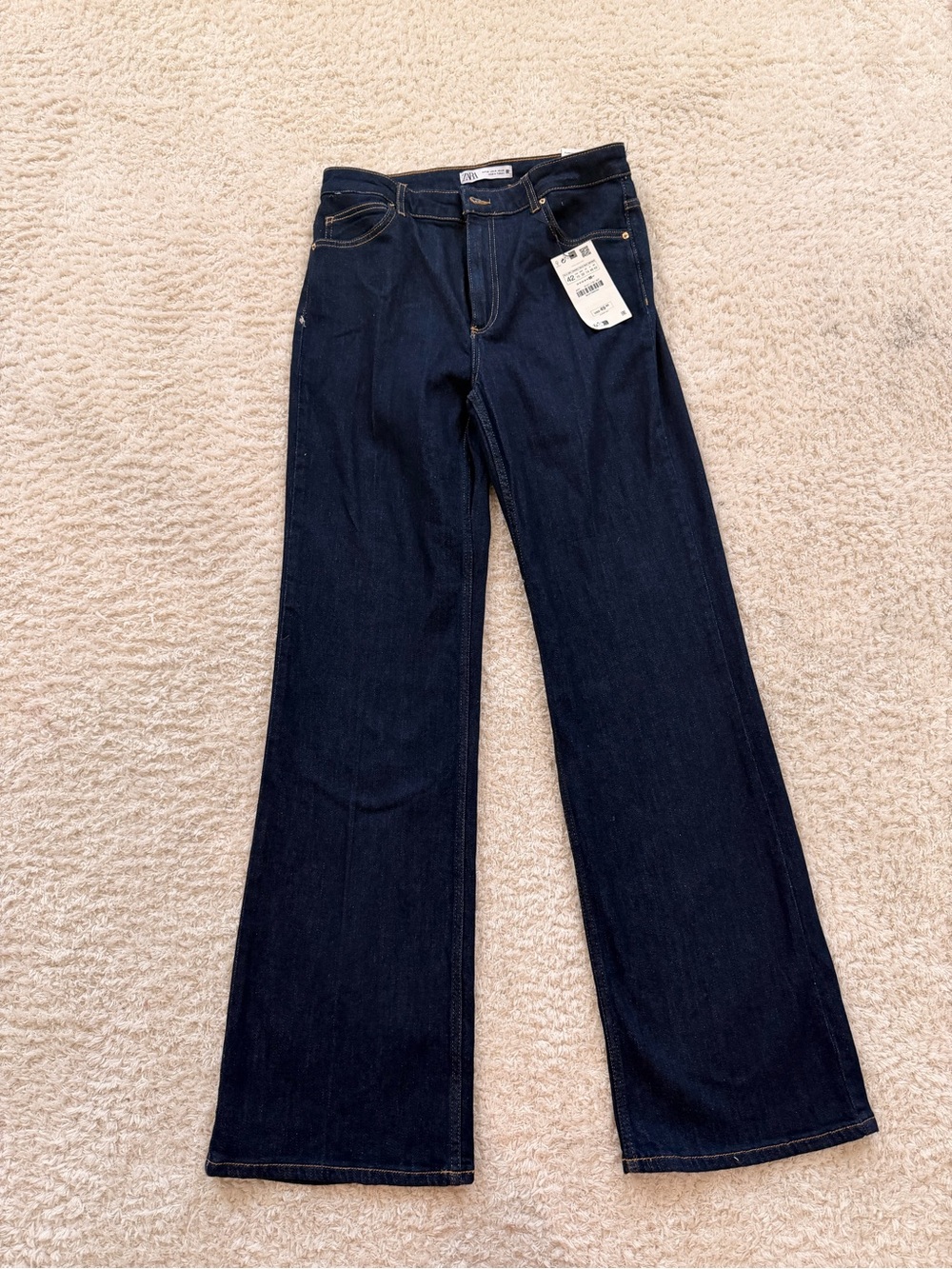 Zara Jeans Women's Size 42 (US 10) • Dark Blue Denim • Brand New with Tags TURK